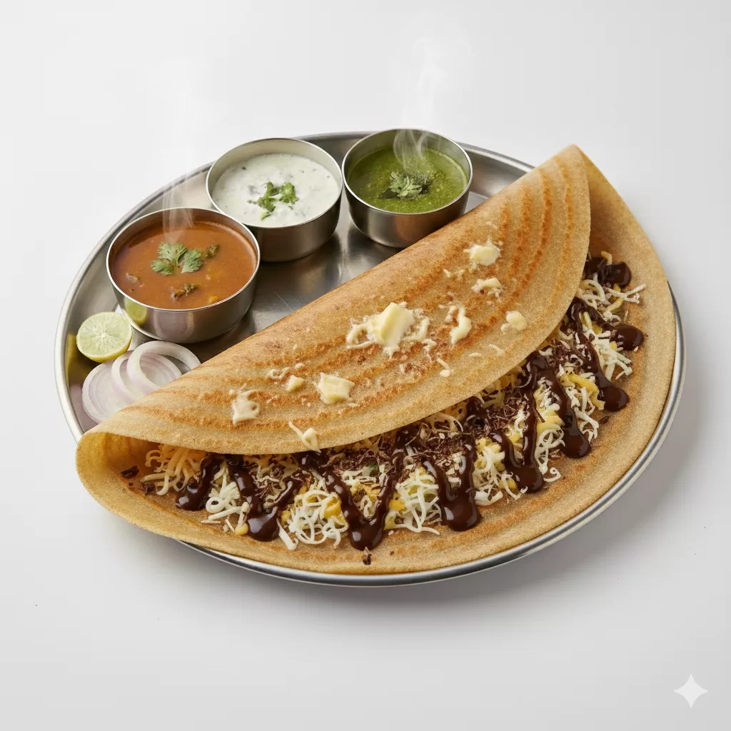 બટર ચીઝ ચોકલેટ ઢોસા